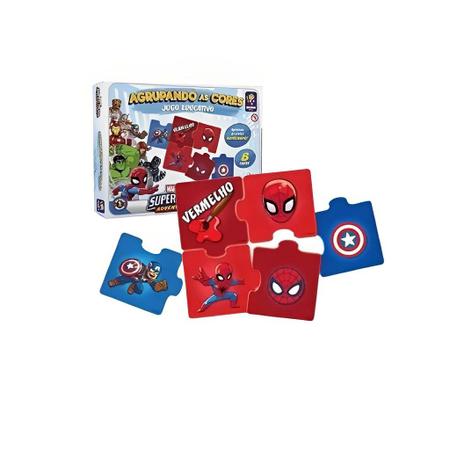 Jogo Educativo Quebra Cabeça Palavras Inglês Marvel Super Hero Adventures  40 Peças 2043 Mimo - Jogos Educativos - Magazine Luiza