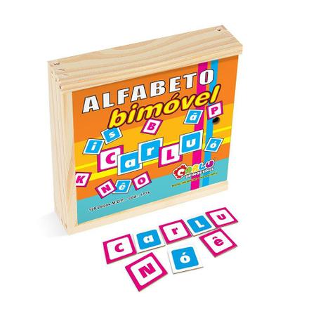 Jogo Educativo Alfabeto Movel Na Madeira 26Pcs +3Anos Carlu – Papelaria  Pigmeu