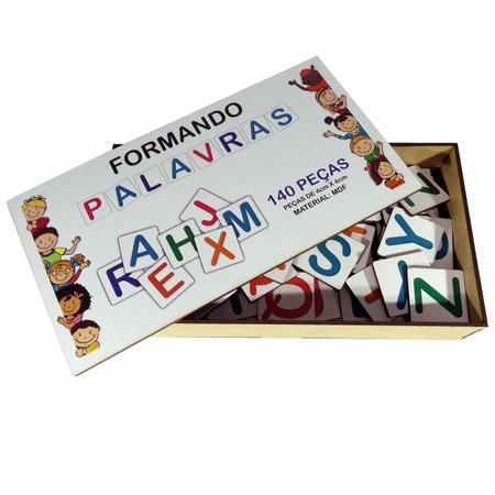 Alfabeto Móvel Jogo Educativo Formando Palavras Mdf Madeira - Futura  Brinquedos Educativos