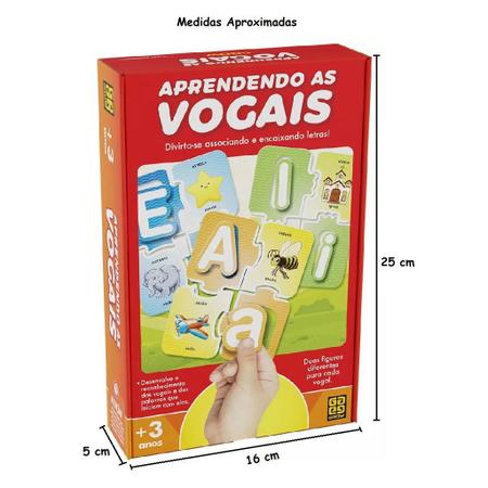 Jogo Educativo Descobrindo as vogais - ENGENHA KIDS - Produtos e acessórios  para bebê