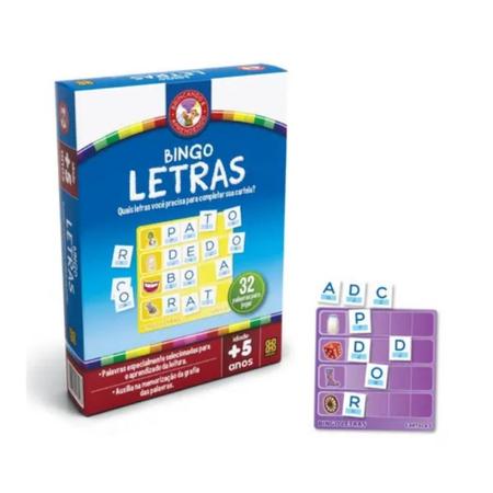 Jogo Educativo Bingo das Letras - Loja Grow