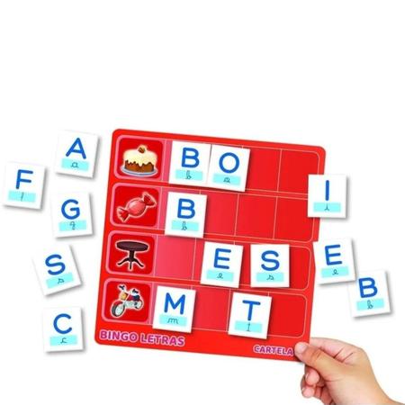 Jogo Educativo Bingo Letras 32 Palavras Para Jogar Grow Imagem de Jogo Educativo Bingo Letras 32 Palavras Para Jogar Grow