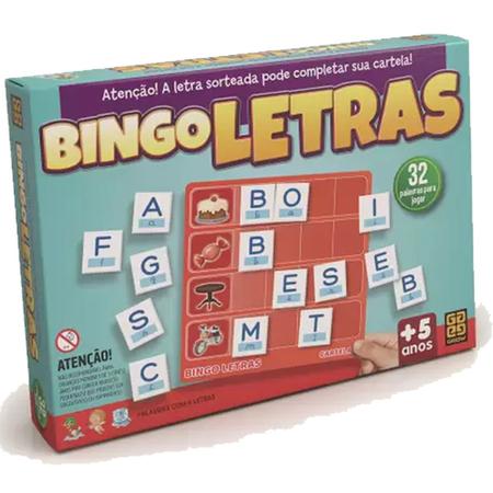 Jogo Educativo Bingo Letras 32 Palavras Para Jogar Grow Imagem de Jogo Educativo Bingo Letras 32 Palavras Para Jogar Grow