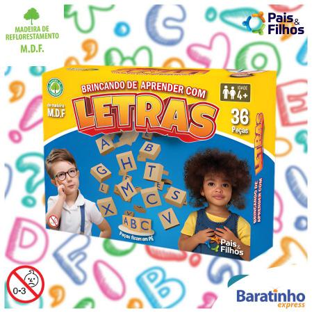 Imagem de Jogo Educativo Brincando com Letras 36 Pçs Pais & Filhos