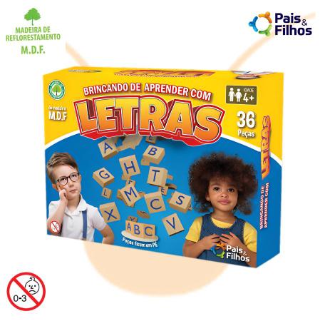 Jogo Formando Palavras Educativo Alfabetização Mdf Criança - Pais e Filhos  - Jogos Educativos - Magazine Luiza