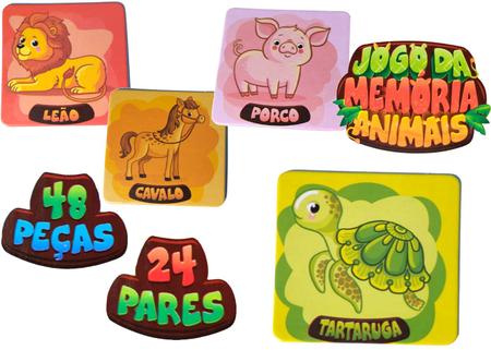 Joguinhos de Bolsa Jogo da Memoria Animais Babebi Brinquedo Infantil  Recreativo - Jogos de Memória e Conhecimento - Magazine Luiza