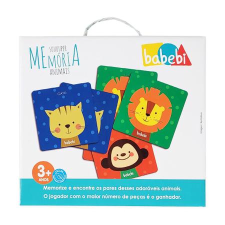 Jogo Educativo da Memória Infantil Animais da Floresta 24 Pç - Bambinno  Brinquedos