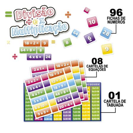 2 Pcs Jogo de Tabuada de Multiplicação, Jogo de Tabela de