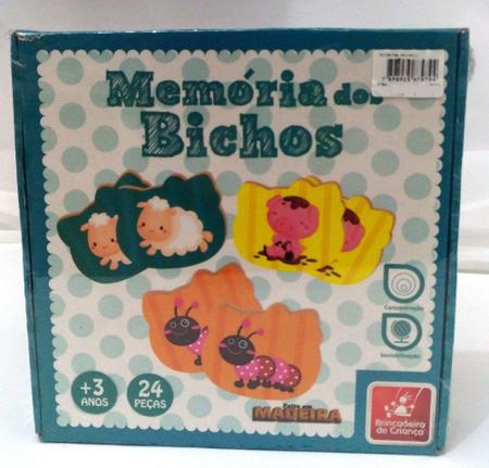 JOGO DA MEMORIA BICHOS 9794 BRINCADEIRA DE CRIANCA - Loja de