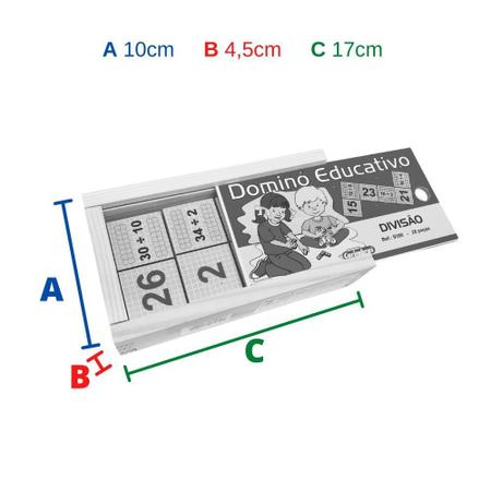 Jogo Educativo de Matemática e Pedagógico Dominó de Divisão em Promoção na  Americanas