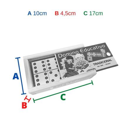 Jogo Educativo De Matemática Pedagógico Dominó Tradicional Carimbras