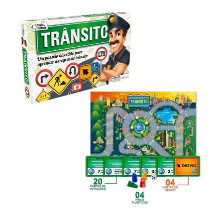 Jogo de Tabuleiro Para Aprender Regras de Transito - Pais e Filhos - Jogos  de Tabuleiro - Magazine Luiza