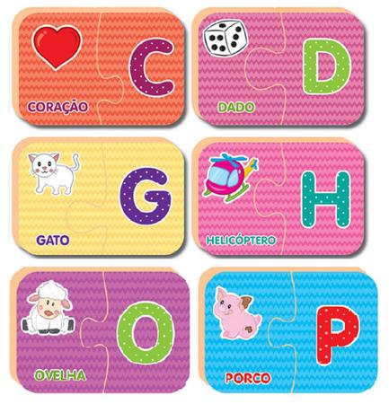 Jogo De Encaixar Infantil Didático Descobrindo o Alfabeto c/ 52 pcs - Jogos  Educativos Escolar - NIG BRINQUEDOS - Letras, Números e Memória - Magazine  Luiza