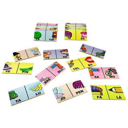 Jogo Educativo Para Alfabetização Dominó de Figuras e Letras - Bambinno -  Brinquedos Educativos e Materiais Pedagógicos