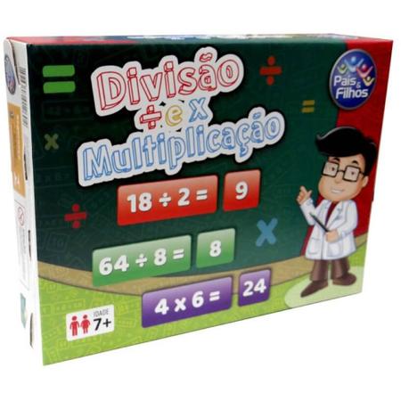 Jogo Matemática Divisão E Multiplicação Didático Educativo 1260 Pais &  Filhos em Promoção na Americanas