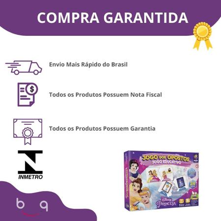 Brinquedo Educativo Princesas Jogo Dos Opostos 24p