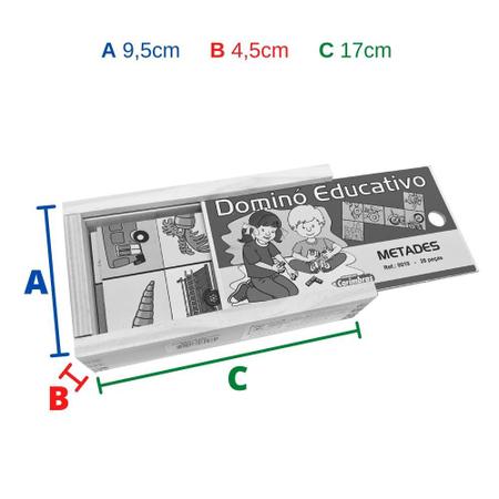 Jogo Educativo e Pedagógico Infantil Dominó de Metades 0010 em Promoção na  Americanas