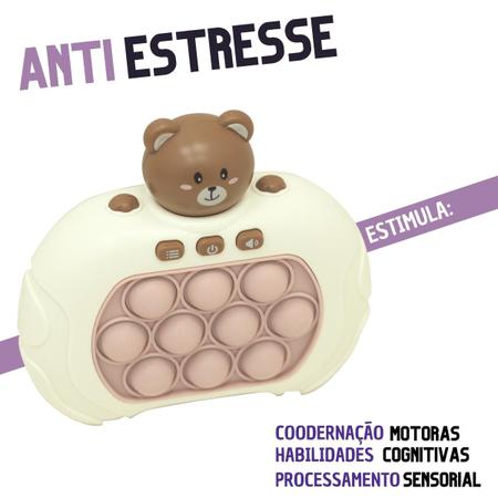 Brinqueto Pop It Eletrônico Mini Game Luzes Jogo Educativo Raciocínio e  Agilidade (Urso)