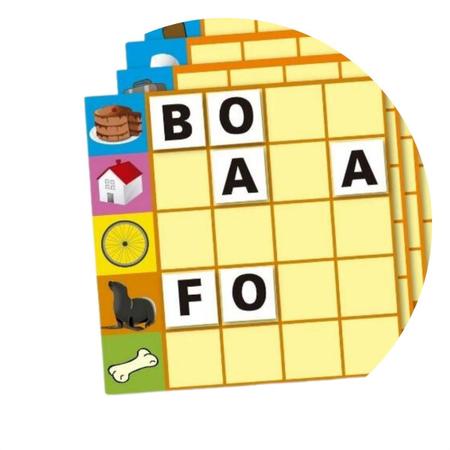 Jogo Forma Palavras Pato Mala com 8 Cartelas e 160 Letras