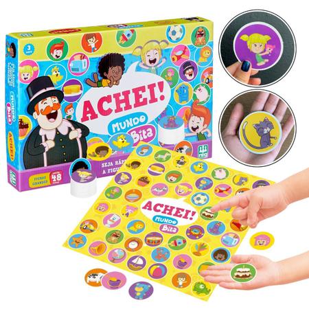 Jogo Educativo Infantil Mundo Bita Achei 48Fichas +3Anos Nig