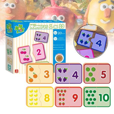 Jogo Educativo Montando Os Numeros em Madeira +4 Anos – Papelaria Pigmeu