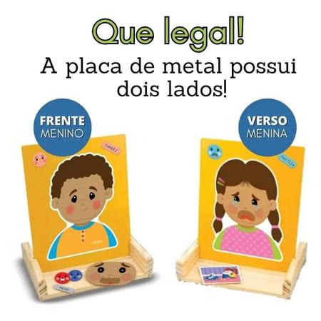 Jogo Quadro das Emoções Magnético Pedagógico Infantil Nig Brinquedos - Teen  Kids