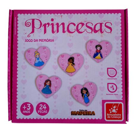 Jogo da Memória 24 Peças Princesas Toyster