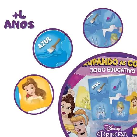 Jogo Disney Princesas Agrupando as Cores - Jogos Educativos