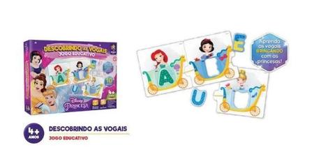 Jogo Educativo - Princesas Disney - Descobrindo Vogais - Mimo Toys