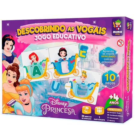 Jogo Educativo - Princesas Disney - Descobrindo Vogais - Mimo Toys