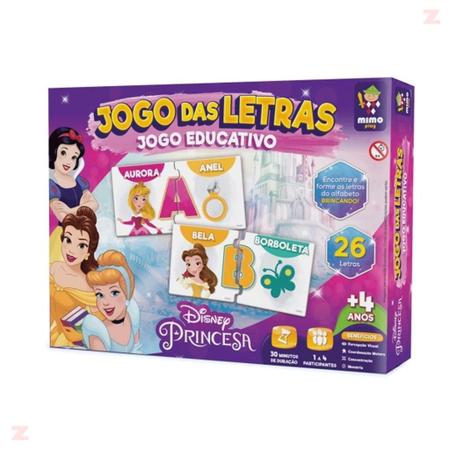 Jogo educativo Princesas Disney Jogo Das Letras - Mimo - Jogos Educativos -  Magazine Luiza