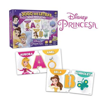 Jogo educativo Princesas Disney Jogo Das Letras - Mimo - Jogos Educativos -  Magazine Luiza