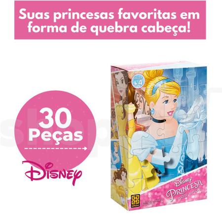 Jogo Quebra Cabeca Princesas 60 Pecas + 4Anos Grow em