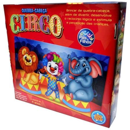 Jogo Quebra-Cabeça: Circo - 100 Peças Pais & Filhos - Quebra