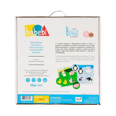 Jogo Bingo dos Animais Brinquedo Educativo Infantil GGB - Loja
