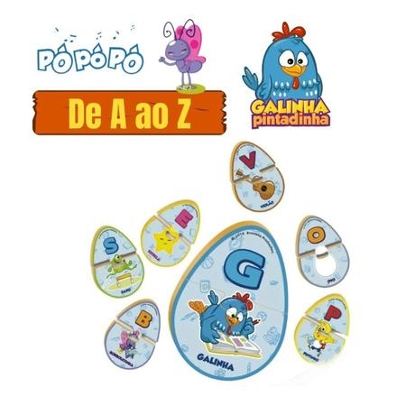 Jogo Infantil Galinha Pintadinha A Ao Z Madeira Nig