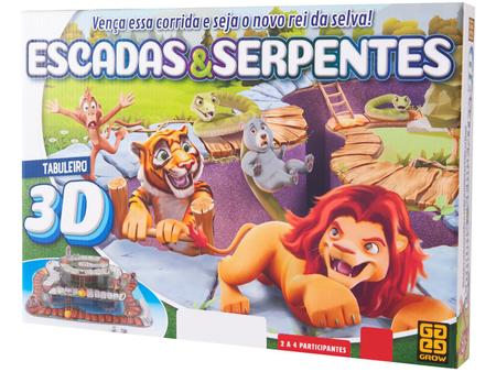 Jogo Escadas e Serpentes 3D - Grow - superlegalbrinquedos