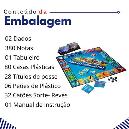 Jogo De Mesa Tabuleiro Banco Imobiliário Original Estrela - Jogos de  Tabuleiro - Magazine Luiza