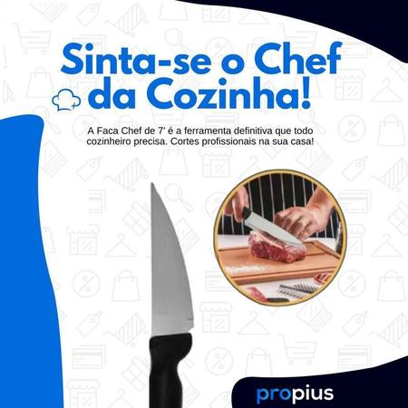 Imagem de Jogo Facas 9 Peças Faqueiro Plenus Aço Inox Cozinha Chef