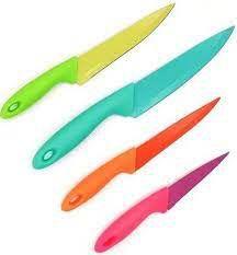 Imagem de Jogo facas coloridas cozinha kit com 4 unidades
