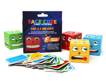 Jogo Face Cube - 2 Cubos Mágicos 2x2x2 personalizados + 60 cartinhas para  competir!