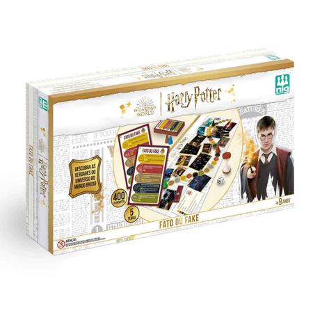 Imagem de Jogo Fato Ou Fake Harry Potter Original  Nig Brinquedos  Verdade Ou Mentira 400 Perguntas