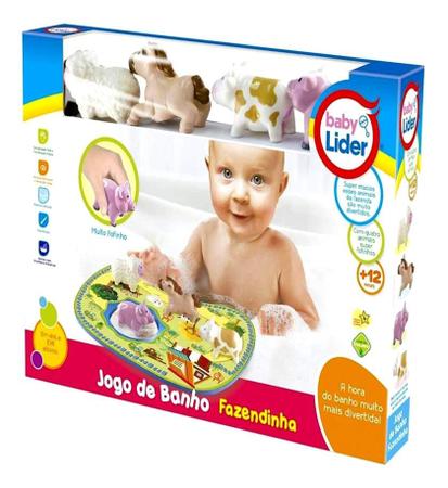 Jogo Banho Fazendinha Bichinhos Bebe Infantil Brinquedos