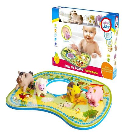 Jogo Banho Fazendinha Bichinhos Bebe Infantil Brinquedos