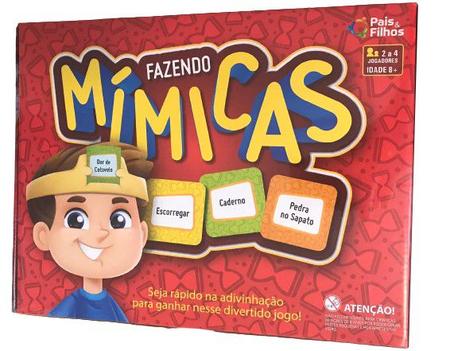 Jogo Fazendo Mimicas - Diversão em Família Tabuleiro Infantil Adivinhação  Educativo +6anos - Pais e Filhos - Jogos de Tabuleiro - Magazine Luiza