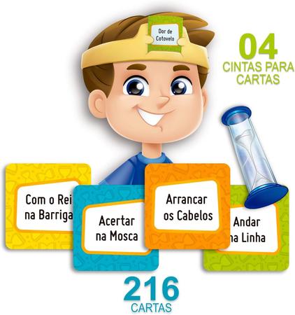 Imagem de Jogo Fazendo Mímicas Pais e Filhos 216 Cartas Adivinhação