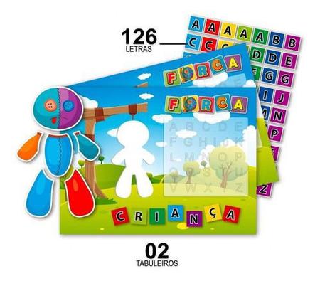 Jogo Forca Pais & Filhos Educativo Logica Raciocino Infantil