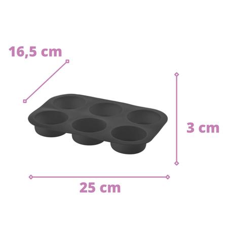 Imagem de Jogo Forma Cupcake Silicone + Forma Espiral Preto Pudim