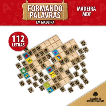 Jogo de Alfabetização Formar Palavras Com Letras do Alfabeto - Bambinno -  Brinquedos Educativos e Materiais Pedagógicos