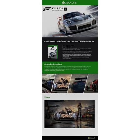 Forza Motorsport 6 para Xbox One - Microsoft - Jogos de Corrida e Voo -  Magazine Luiza